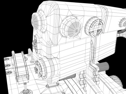 Aircraft control joystick 3D Model