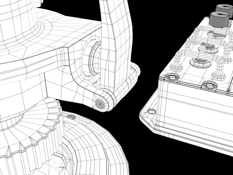 Aircraft control joystick 3D Model