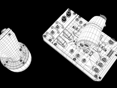 Aircraft control joystick 3D Model