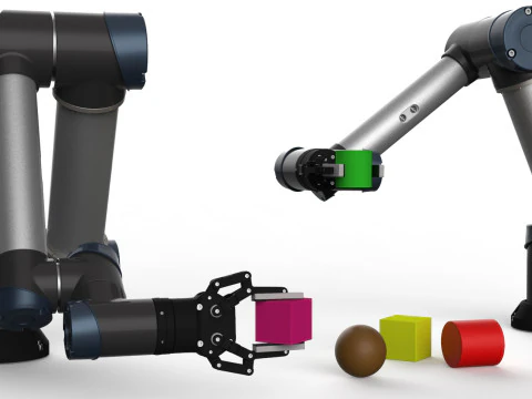 Industrial Robot arm With Robotiq Two Finger 3D Model