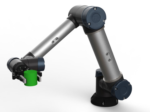 Industrial Robot arm With Robotiq Two Finger Model 3D