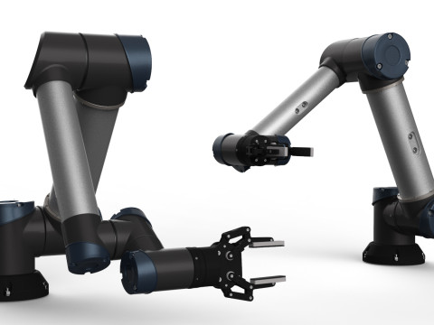 Industrial Robot arm With Robotiq Two Finger Model 3D