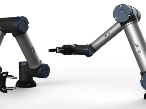 Industrial Robot arm With Robotiq Two Finger Model 3D