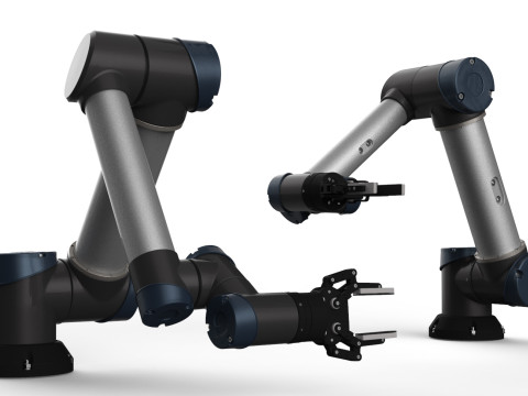 Industrial Robot arm With Robotiq Two Finger Model 3D