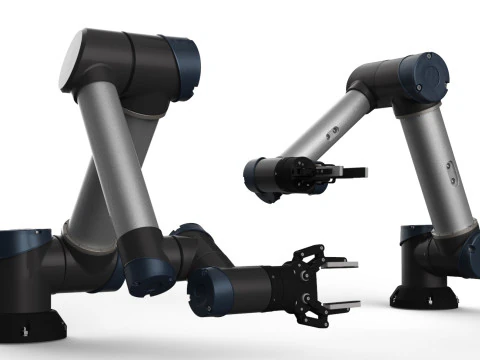 Industrial Robot arm With Robotiq Two Finger 3D Model