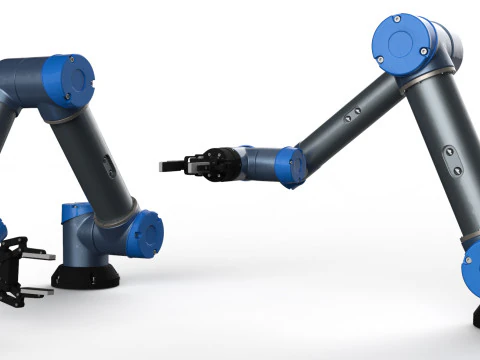 Industrial Robot arm With Robotiq Two Finger 3D Model