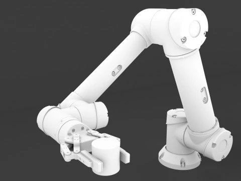 Industrial Robot arm With Robotiq Two Finger 3D Model