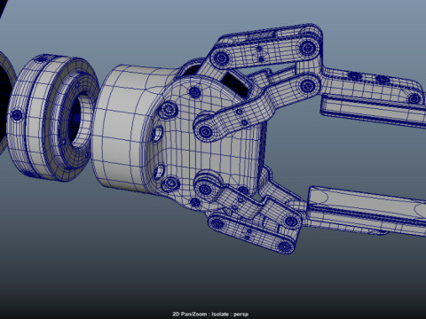 Industrial Robot arm With Robotiq Two Finger Model 3D