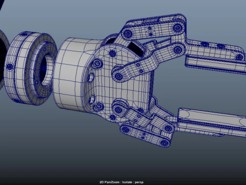 Industrial Robot arm With Robotiq Two Finger 3D Model