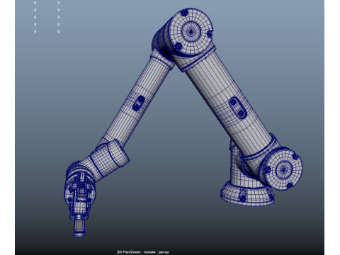 Industrial Robot arm With Robotiq Two Finger Model 3D