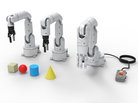 Industrial Robotic Arm Set Modello 3D