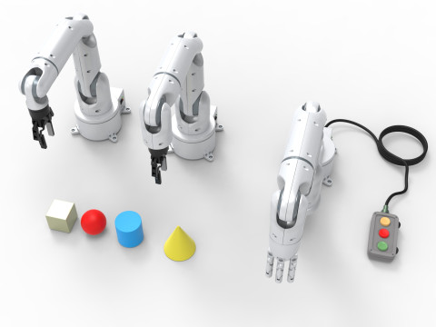 Industrial Robotic Arm Set Modelo 3D