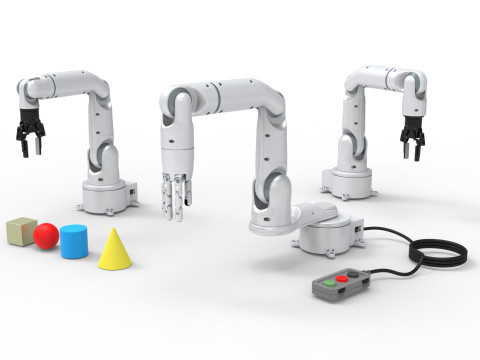 Industrial Robotic Arm Set Modelo 3D
