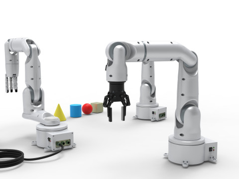Industrial Robotic Arm Set Modelo 3D