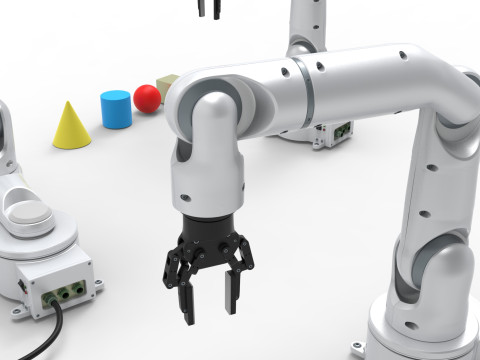 Industrial Robotic Arm Set Modelo 3D