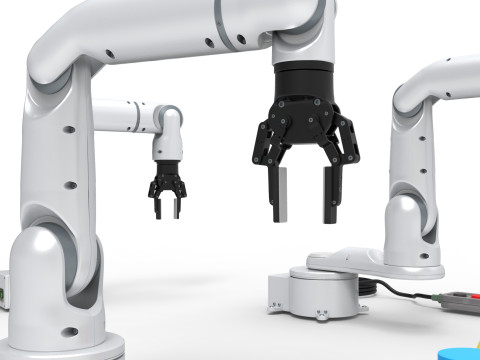 Industrial Robotic Arm Set Modelo 3D