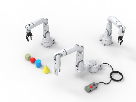 Industrial Robotic Arm Set Modelo 3D