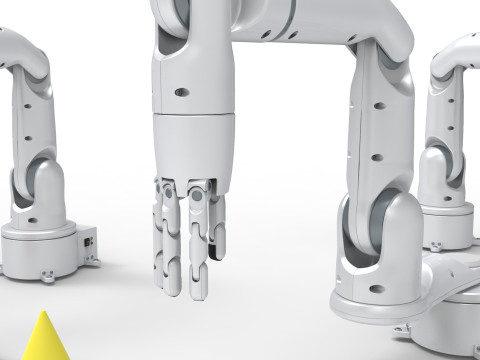 Industrial Robotic Arm Set Modelo 3D