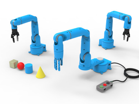 Industrial Robotic Arm Set Modelo 3D