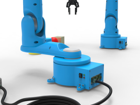 Industrial Robotic Arm Set Modelo 3D