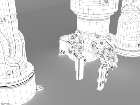 Industrial Robotic Arm Set Modelo 3D