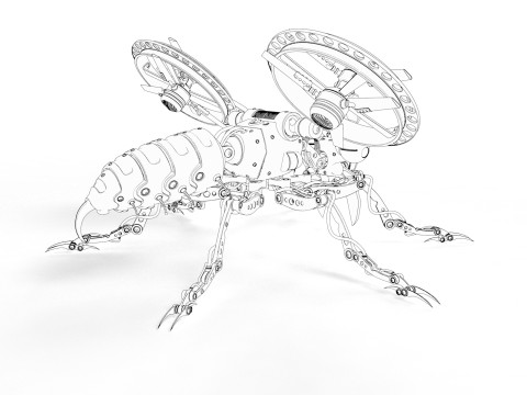 Robot wasp 3D Model