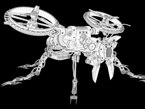 Robot wasp 3D Model