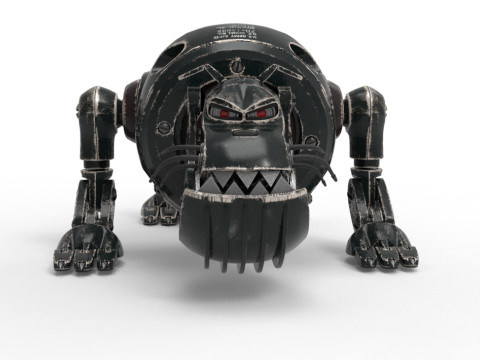 Cyborg Robot Dog 3D Model