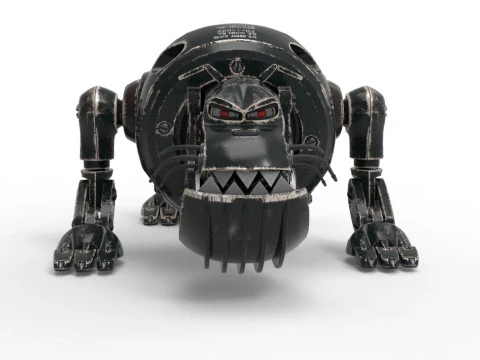 Cyborg Robot Dog 3D Model