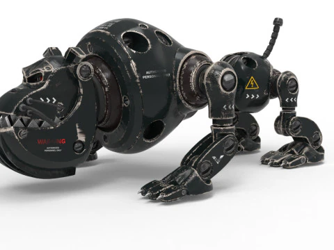Cyborg Robot Dog 3D Model
