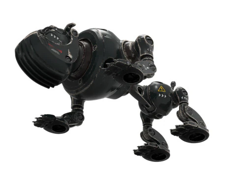 Cyborg Robot Dog 3D Model