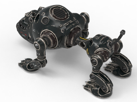 Cyborg Robot Dog 3D Model