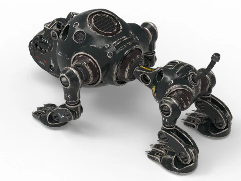 Cyborg Robot Dog 3D Model