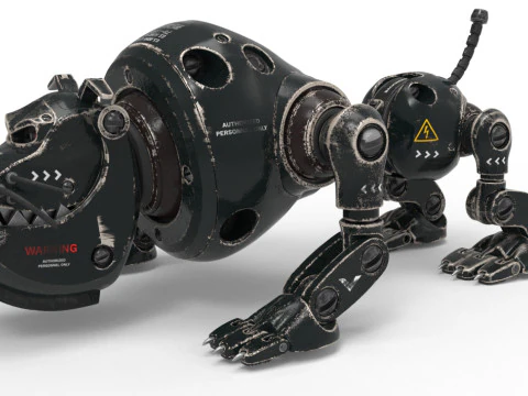 Cyborg Robot Dog 3D Model