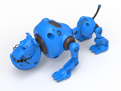 Cyborg Robot Dog 3D Model