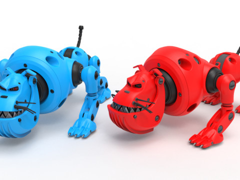 Cyborg Robot Dog 3D Model