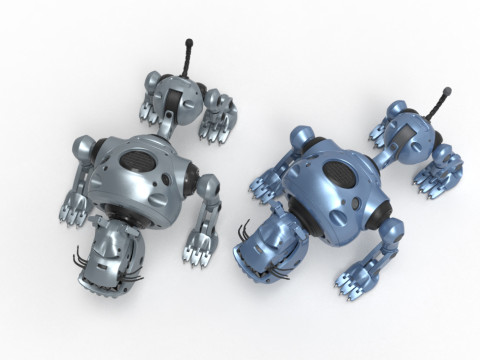Cyborg Robot Dog 3D Model