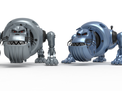 Cyborg Robot Dog 3D Model
