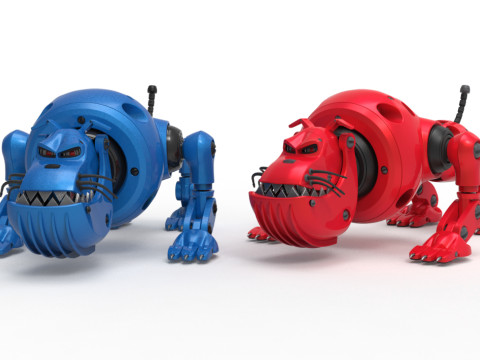 Cyborg Robot Dog 3D Model