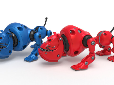 Cyborg Robot Dog 3D Model