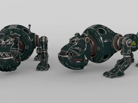 Cyborg Robot Dog 3D Model