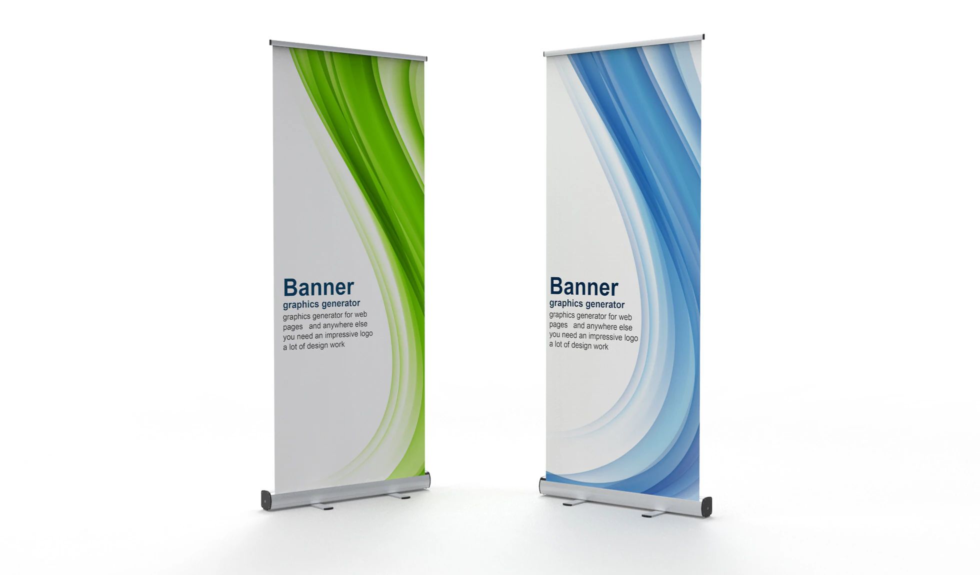 Banner Roll-up Stand 3D Model .c4d .max .obj .3ds .fbx .stl .blend 