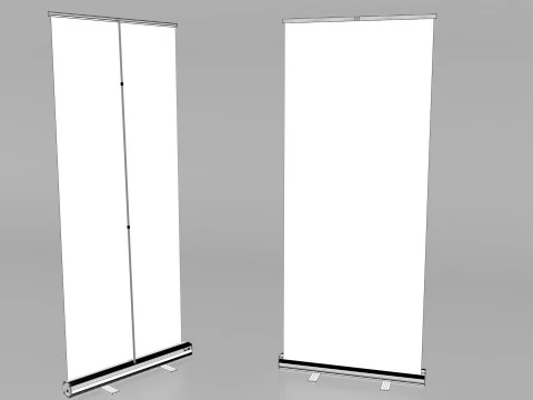 Banner Roll-up Stand 3D Model