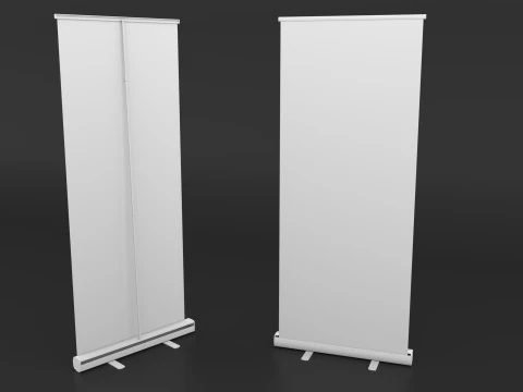 Banner Roll-up Stand 3D Model