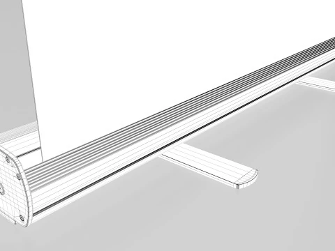 Banner Roll-up Stand 3D Model