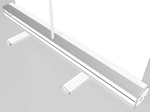 Banner Roll-up Stand 3D Model