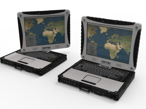 Military rugged Notebook 3D-Modell