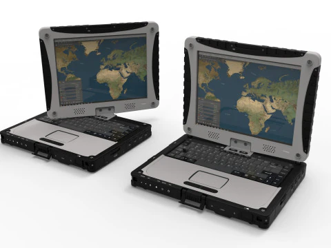 Military rugged Notebook 3D Model