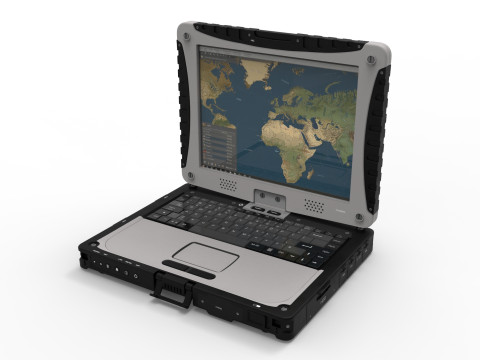 Military rugged Notebook 3D-Modell