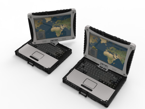 Military rugged Notebook 3D-Modell